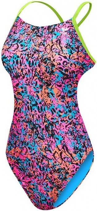 Dámské plavky tyr motus cutoutfit pink/multi 28