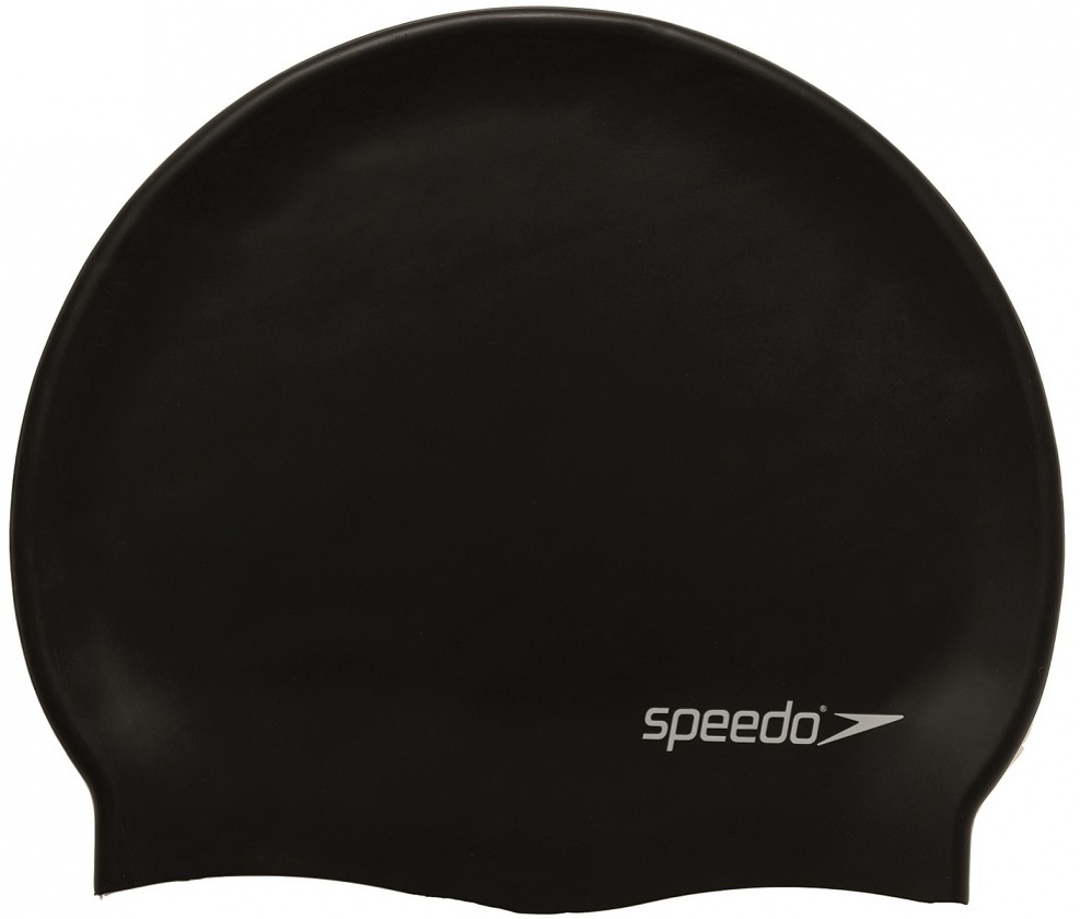 Plavecká čepička speedo plain flat silicon cap černá