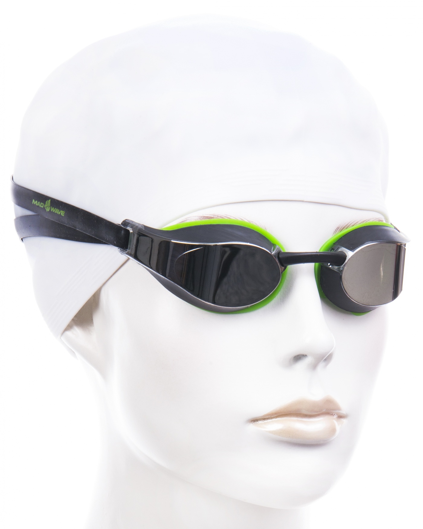 Plavecké brýle mad wave x-look mirror racing goggles zelená