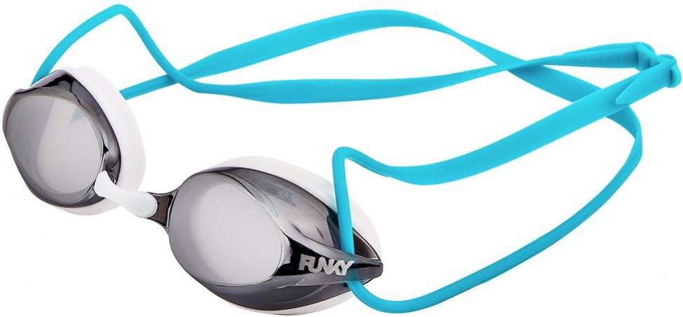 Plavecké brýle funky white wash mirrored training machine goggle