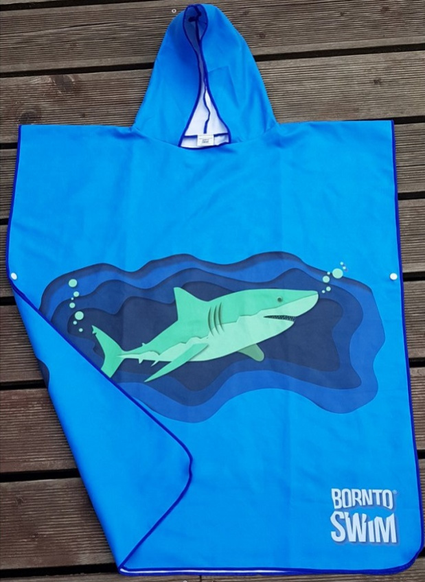 Pončo BornToSwim Shark Poncho Junior Blue XS + prodejny Praha, Brno, Plzeň a Ostrava výměna a vrácení do 30 dnů s poštovným zdarma