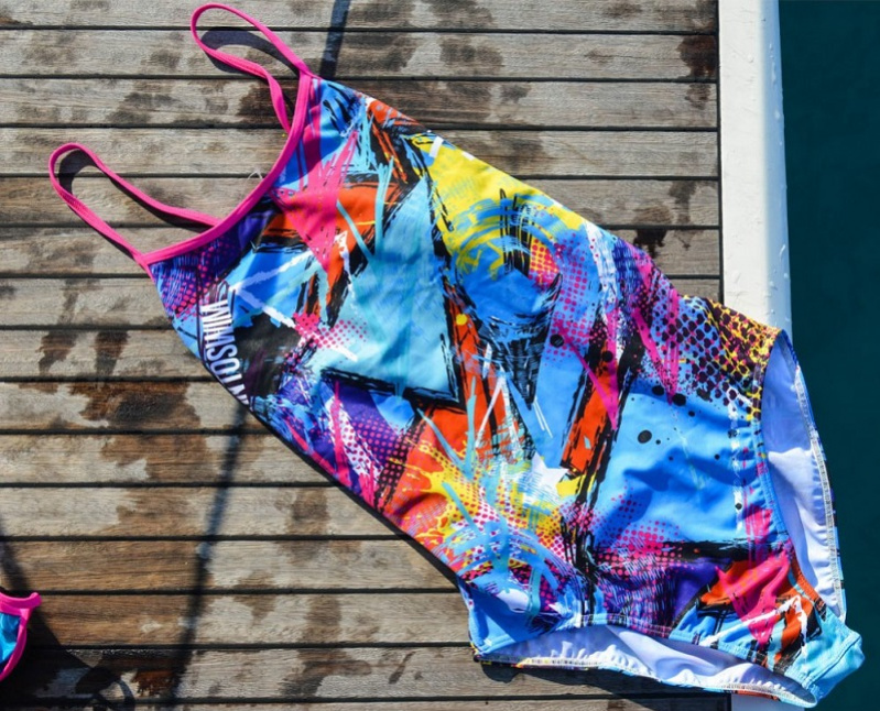 Dámské plavky borntoswim kaboom swimsuit thin strap l