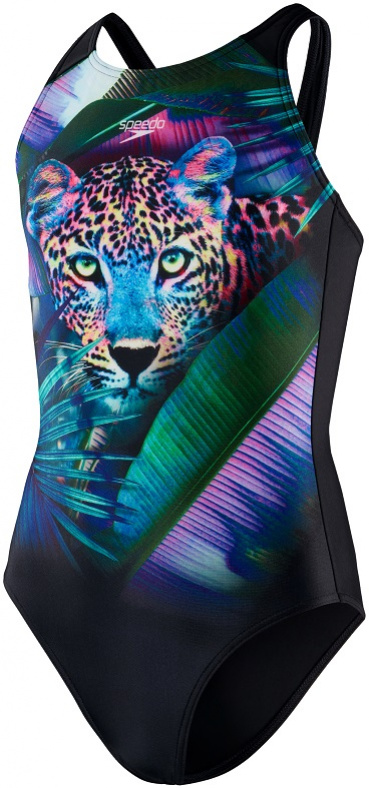 Speedo digital placement pulseback girl black/diva/lapis/pink/neon