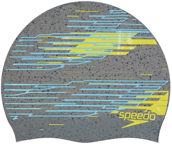 Speedo printed recycled cap šedá