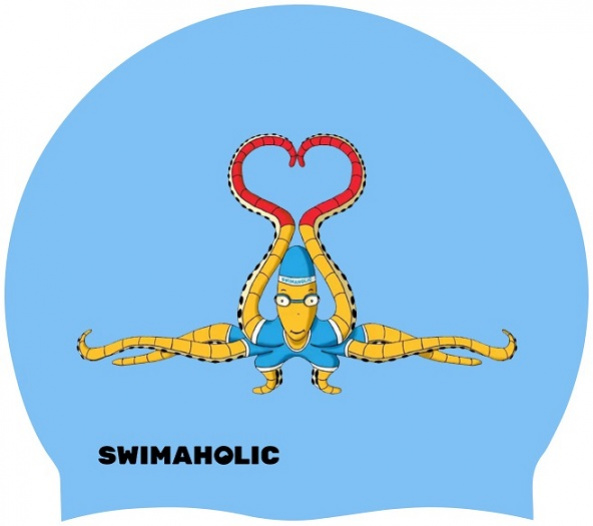 Plavecká čepice swimaholic octopus cap světle modrá
