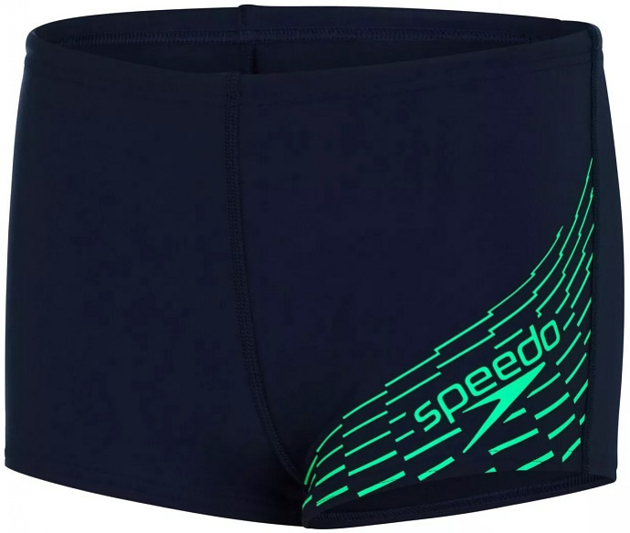 Pánské plavky speedo medley logo aquashort boy navy/fake green 140cm