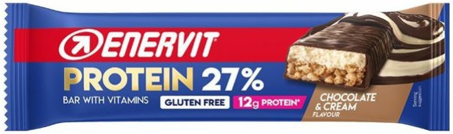 Tyčinka Enervit Protein Bar 27% Chocolate+Cream Flavour 45g + prodejny Praha, Brno, Plzeň a Ostrava výměna a vrácení do 30 dnů s poštovným zdarma