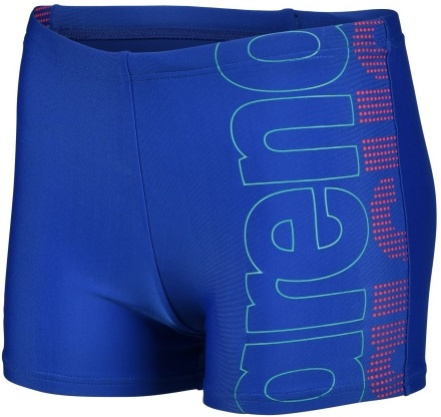 Chlapecké plavky arena boys swim short graphic royal/fluo red 128cm